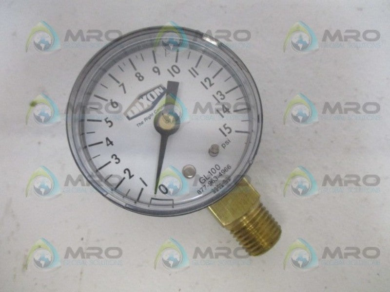 DIXON GL100 PRESSURE GAUEG 0/15PSI *NEW IN BOX*