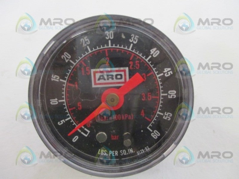 ARO 9129-02 PRESSURE GAUGE 0/60PSI *USED*
