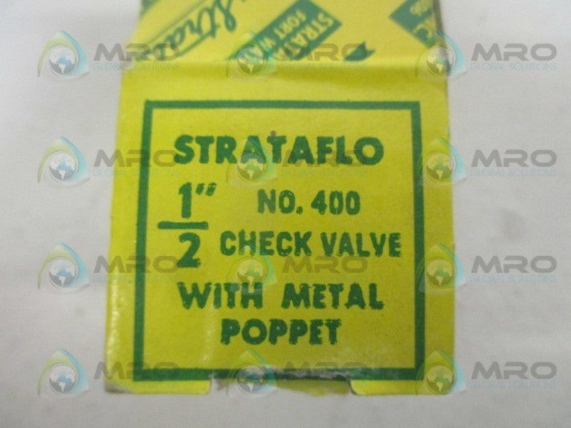 STRATAFLO 400 CHECK VALVE 1/2" *NEW IN BOX*