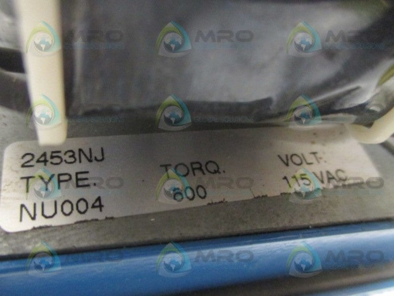 INDUSTRIAL MRO 2453NJ ACTUATOR 600 TORQ 115VAC (AS PICTURED) *USED*