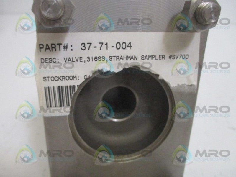 STRAHMAN SAMPLER SC700 VALVE *NEW NO BOX*
