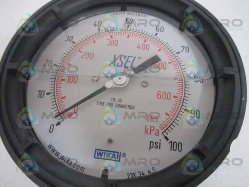 WIKA M932.D1 PRESSURE GAUGE 0/100PSI 685KPA *NEW NO BOX*