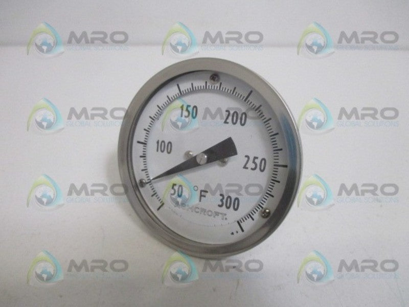 ASHCROFT 30EI60R025-50/300F BI-METAL THERMOMETER 3" *NEW IN BOX*