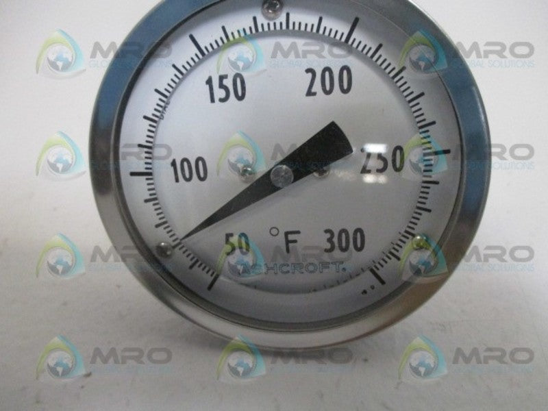 ASHCROFT 30EI60R025-50/300F BI-METAL THERMOMETER 3" *NEW IN BOX*