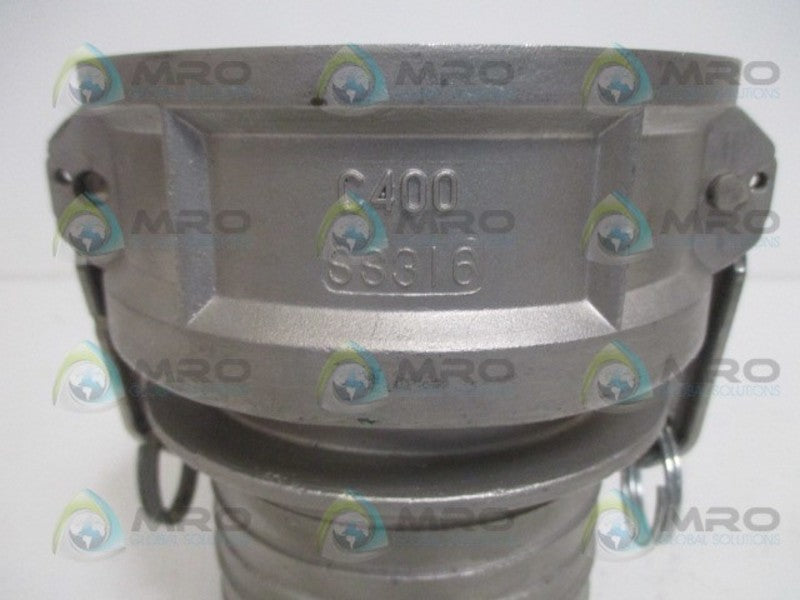 INDUSTRIAL MRO C400 SS316 CAMLOCK *NEW NO BOX*
