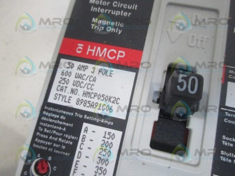 CUTLER HAMMER HMCP050K2C CIRCUIT BREAKER 50A (RED) *NEW NO BOX*