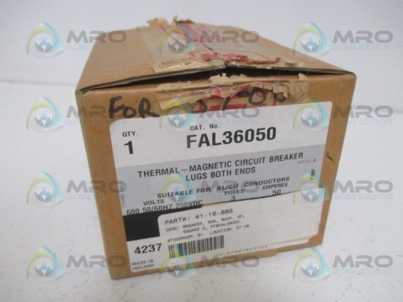 SQUARE D FAL36050 CIRCUIT BREAKER 50A *NEW IN BOX*