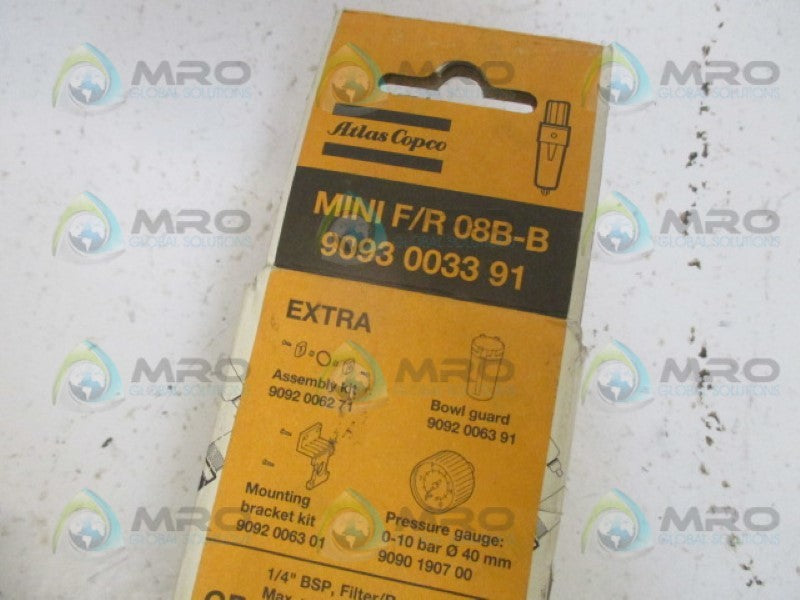 ATLAS COPCO MINI F/R08B-B FILTER REGULATOR 9093003391 *NEW IN BOX*
