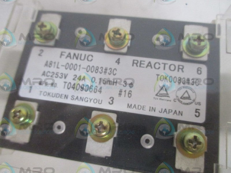FANUC A81L-0001-0083#3C REACTOR 24A 253VAC *NEW NO BOX*