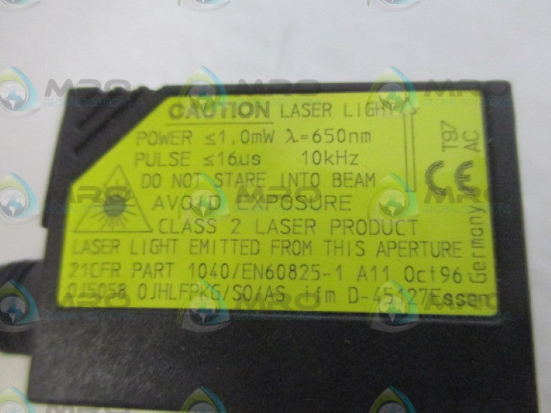 IFM EFECTOR 0J5058  0JHLFPKG/S0/AS NSMP