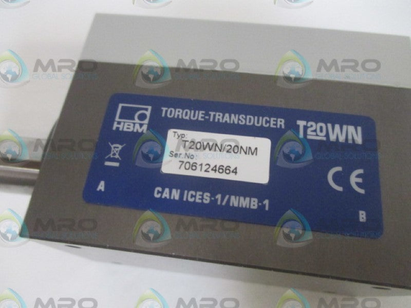 HBM T20WN/20NM TORQUE TRANSDUCER *NEW IN BOX*