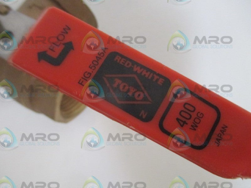 TOYO RED-WHITE FIG.5045A VALVE 400WOG *NEW NO BOX*