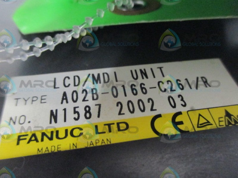 FANUC A02B-0166-C261/R LCD/MDI UNIT (REPAIRED) *USED*
