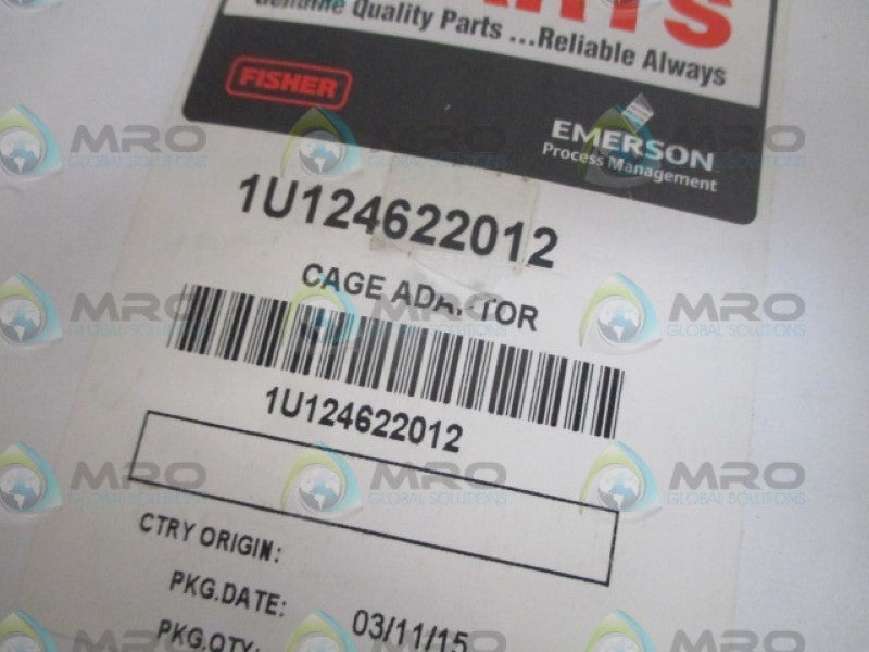 FISHER 1U124622012 CAGE ADAPTPOR *NEW IN BOX*