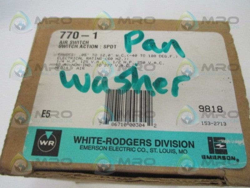 WHITE-RODGERS 770-1 AIR PRESSURE SWITCH *NEW IN BOX*