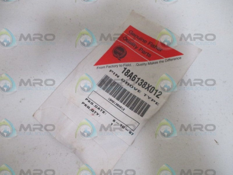FISHER 18A6138X012 GROVE PIN *NEW IN ORIGINAL PACKAGE*