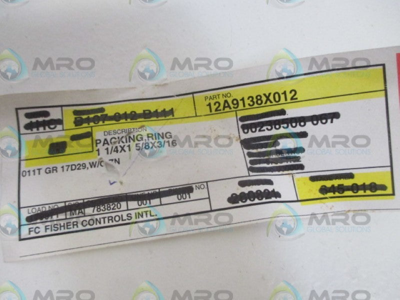 FISHER 12A9138X012 PACKING RING *NEW NO BOX*