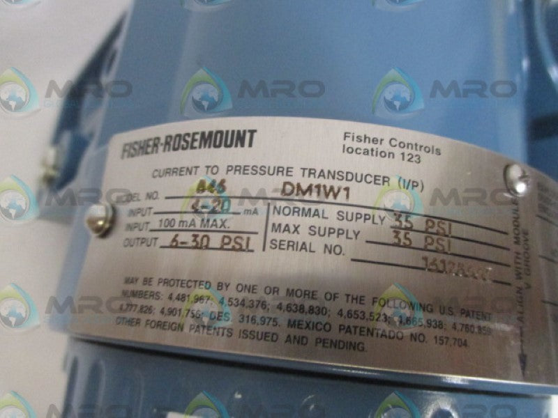 FISHER FS846DM1W1K5 PRESSURE TRANSDUCER *NEW IN BOX*