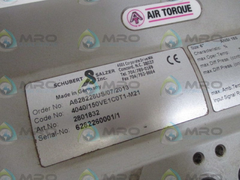 SCHUBERT SALZER 2801832 AIR TORQUE (AS PICTURED) UNMP