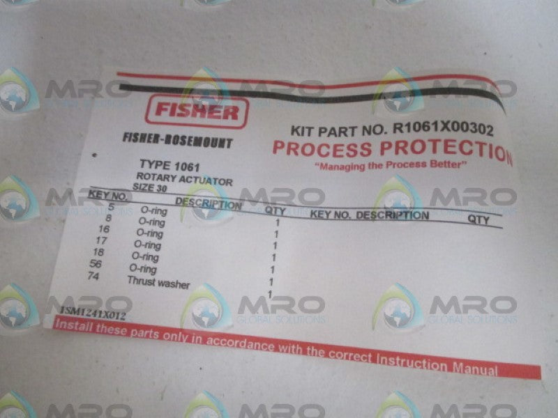 FISHER R1061X00302 REPAIR KIT NSMP