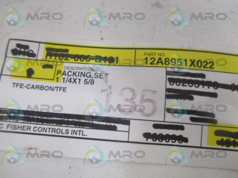 FISHER 12A8951X022 PACKING SET *NEW NO BOX*