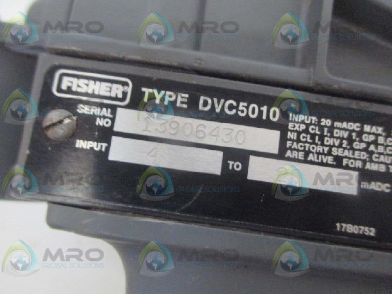 FISHER DVC5010 POSITIONER VALVE NSNP