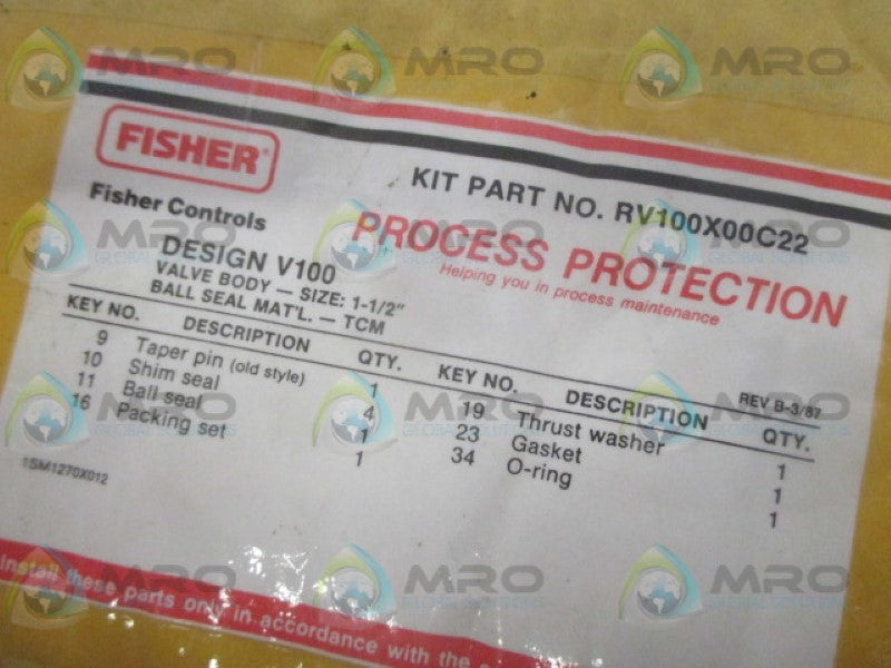 FISHER RV100X00C22 REPAIR KIT NSMP