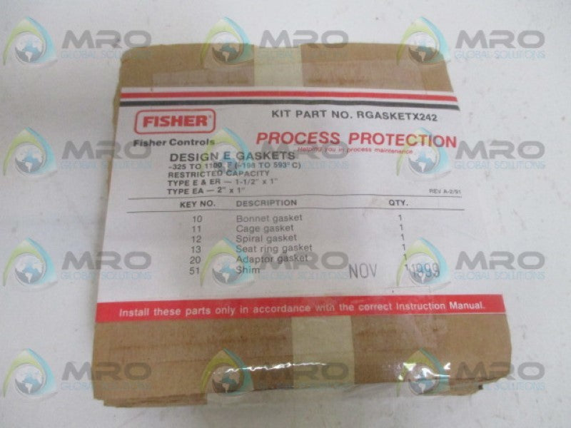 FISHER RGASKETX242 GASKET KIT *NEW IN ORIGINAL PACKAGE*