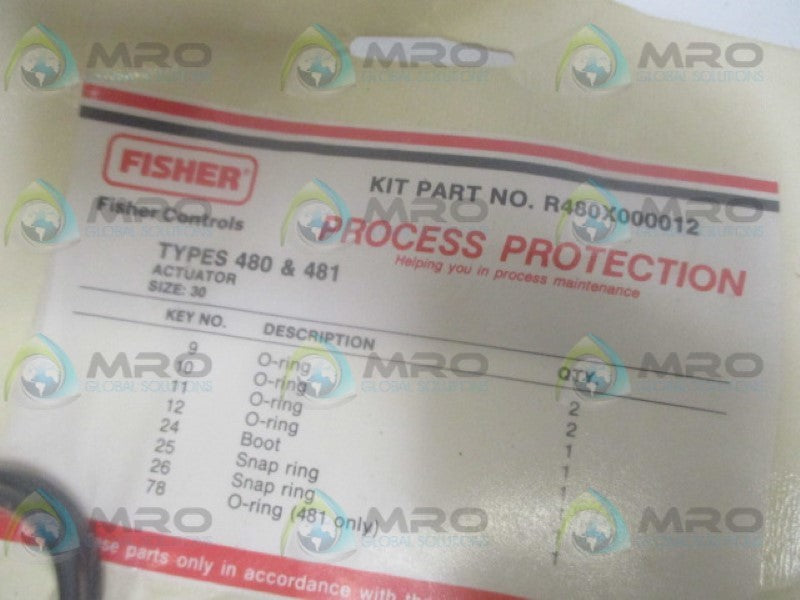 FISHER R480X000012 ACTUATOR REPAIR KIT NSMP