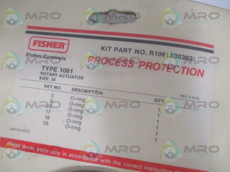FISHER R1061X00302 REPAIR KIT NSMP