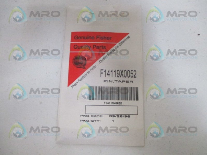 FISHER F14119X0052 TAPER PIN *NEW IN ORIGINAL PACKAGE*