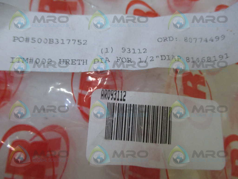 ARO 93112 REPLACEMENT DIAPHRAGM 1/2" *NEW IN FACTORY BAG*