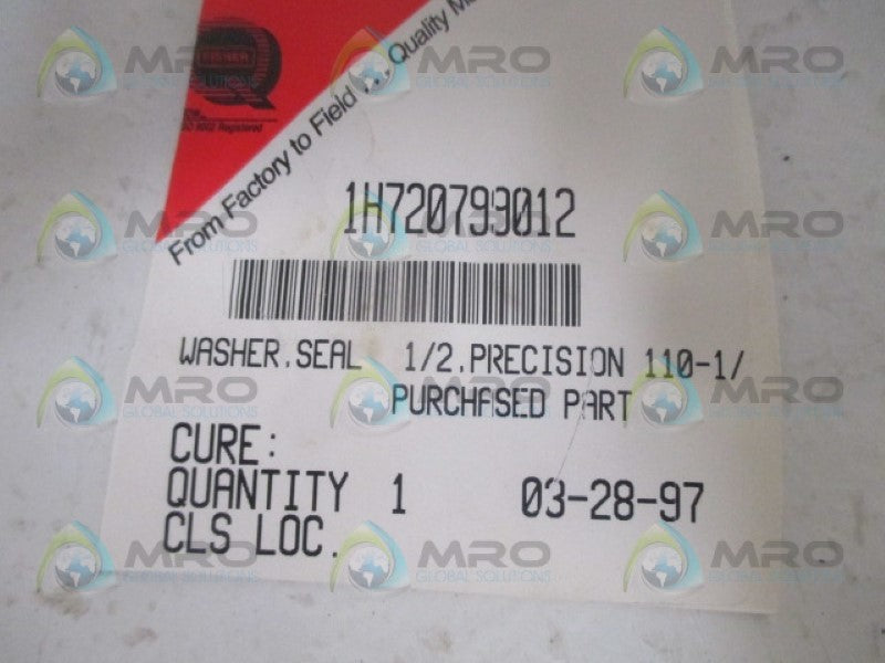 FISHER 1H720799012 WASHER SEAL *NEW NO BOX*