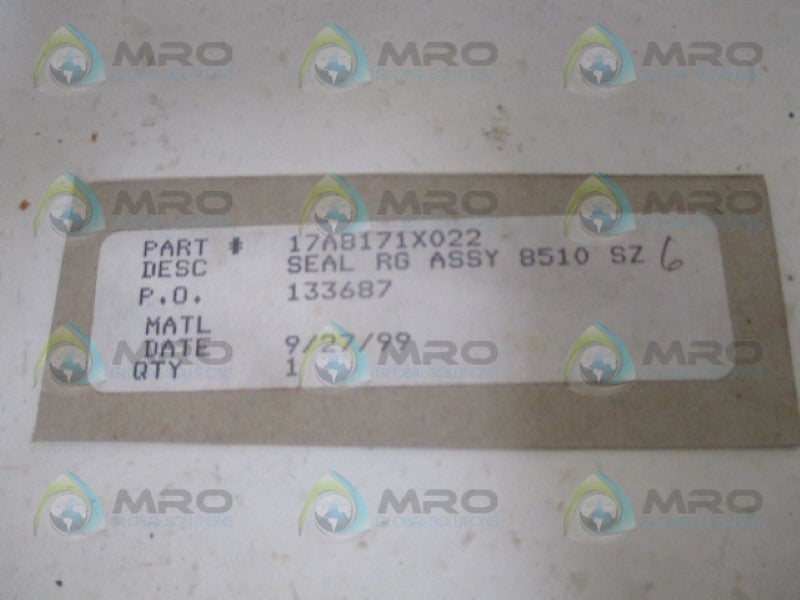 FISHER 17A8171X022 SEAL *NEW NO BOX*