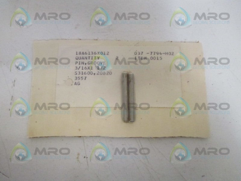 FISHER 18A6136X012 GROOVE PIN (PKG OF 2)  NSMP