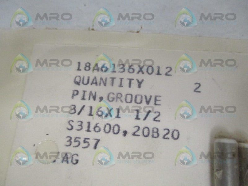 FISHER 18A6136X012 GROOVE PIN (PKG OF 2)  NSMP