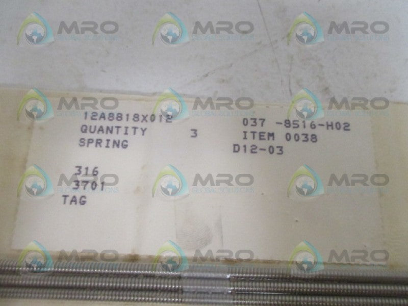 FISHER 12A8818X012 SPRING (PKG OF 3) *NEW IN ORIGINAL PACKAGE*