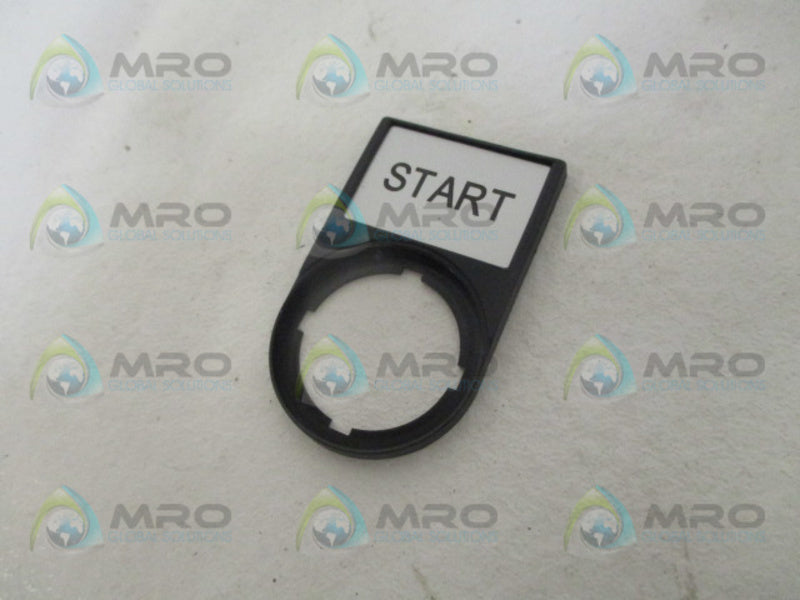 INDUSTRIAL MRO 399-4116 START LEGEND PLATE *NEW NO BOX*