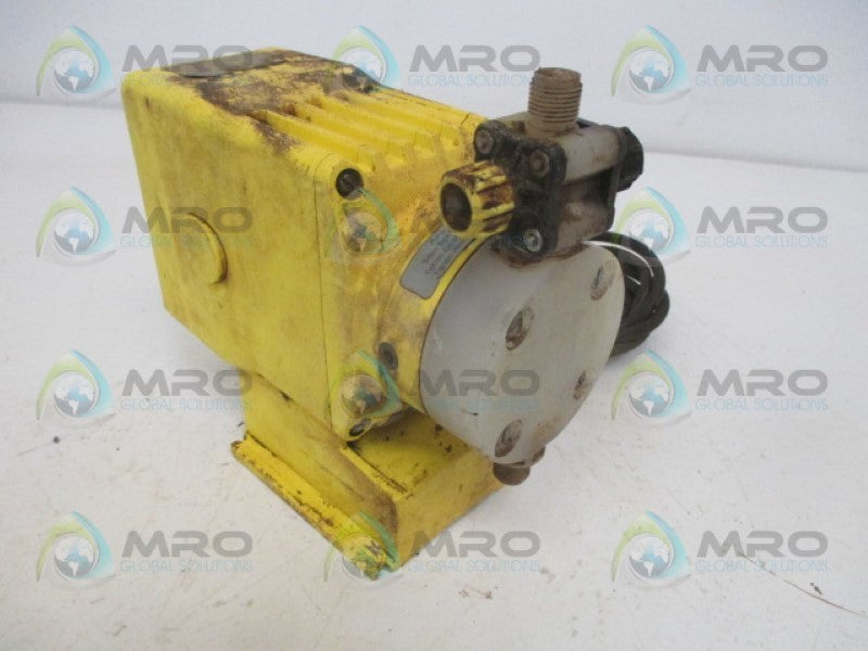 LMI MILTON ROY A141-155SS METERING PUMP 120VAC (AS PICTURED) *USED*