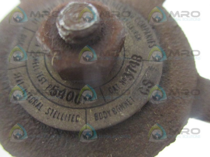 VELAN ENGINEERING 374B VALVE 3/4" 1500PSIG *USED*