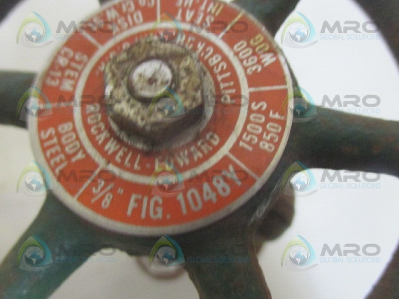 ROCKWELL-EDWARD 1048Y VALVE 3/8" 3600WOG *USED*