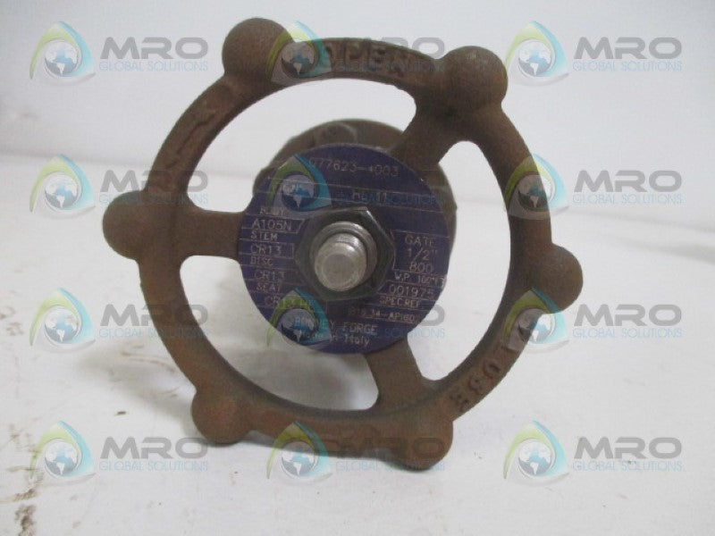 BONNEY FORGE HL11 GATE VALVE 1/2" *NEW NO BOX*