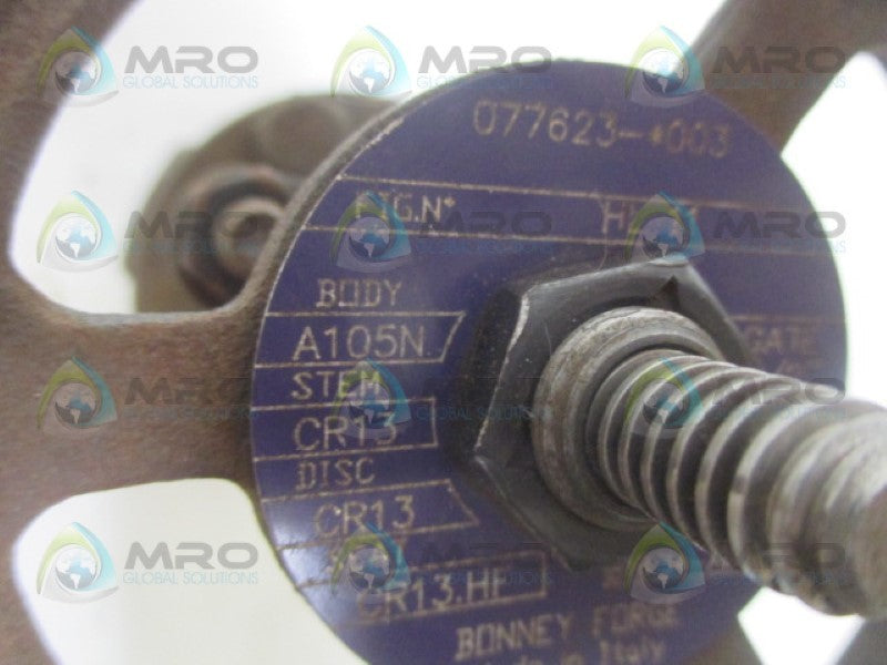 BONNEY FORGE HL11 GATE VALVE 1/2" *NEW NO BOX*