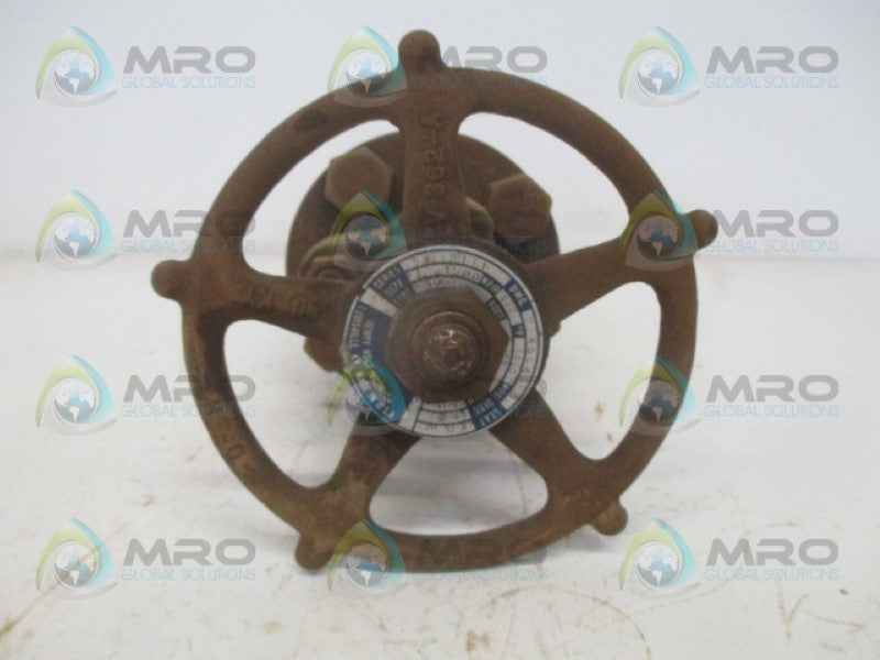 HENRY VOGT MACHINE SW15111 GATE VALVE SIZE 1 3600WOG NSNP