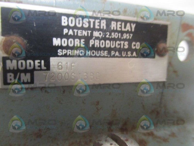 MOORE 61F 7200-/S13BG BOOSTER RELAY UNMP