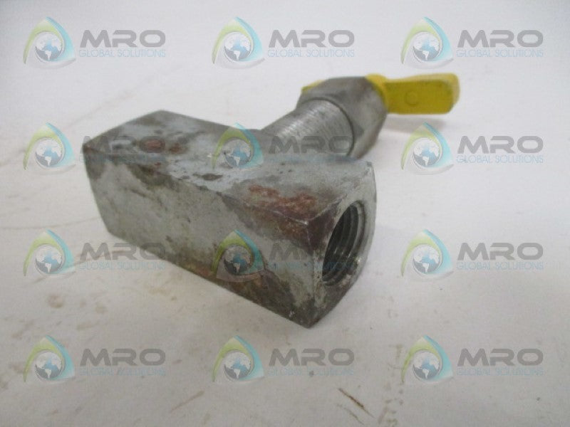 INDUSTRIAL MRO N1514 NEEDLE VALVE 1/2" *USED*