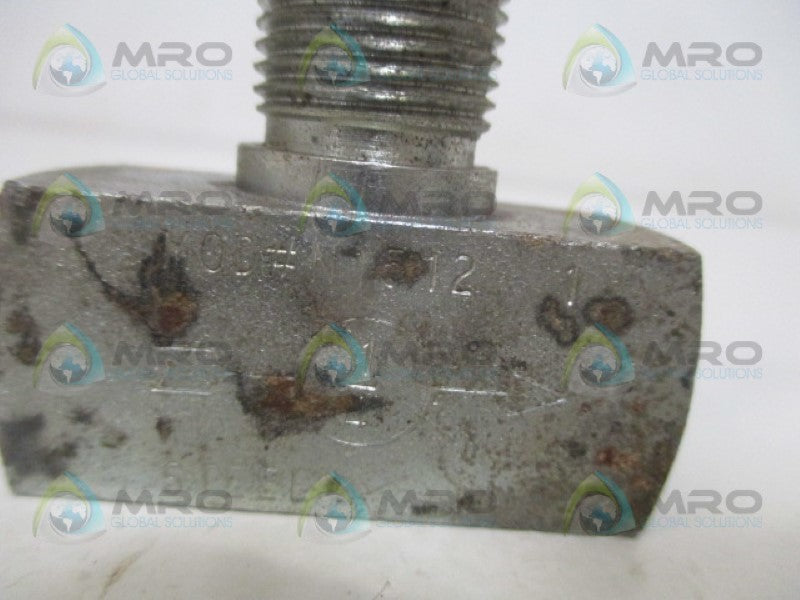 INDUSTRIAL MRO N1512 VALVE 1/4" *USED*
