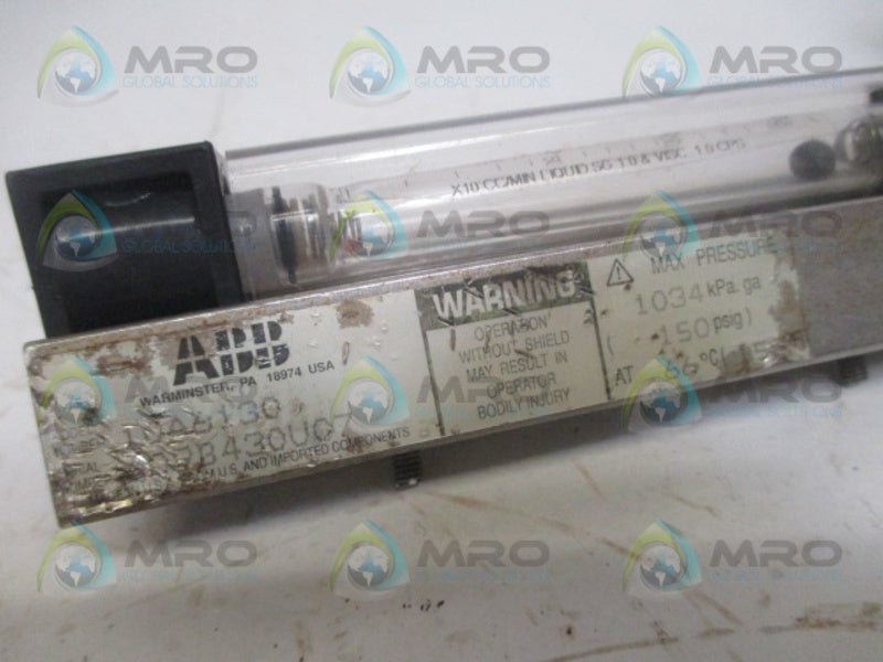 ABB 10A6130 FLOW METER 150PSI *USED*