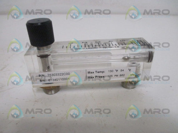 KING INSTRUMENT 75303322C00 AIR FLOW METER GAUGE 125PSI *NEW NO BOX*