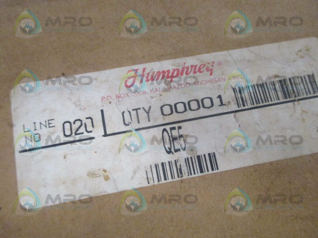 HUMPHREY QE5 EXHAUST VALVE *NEW IN BOX*